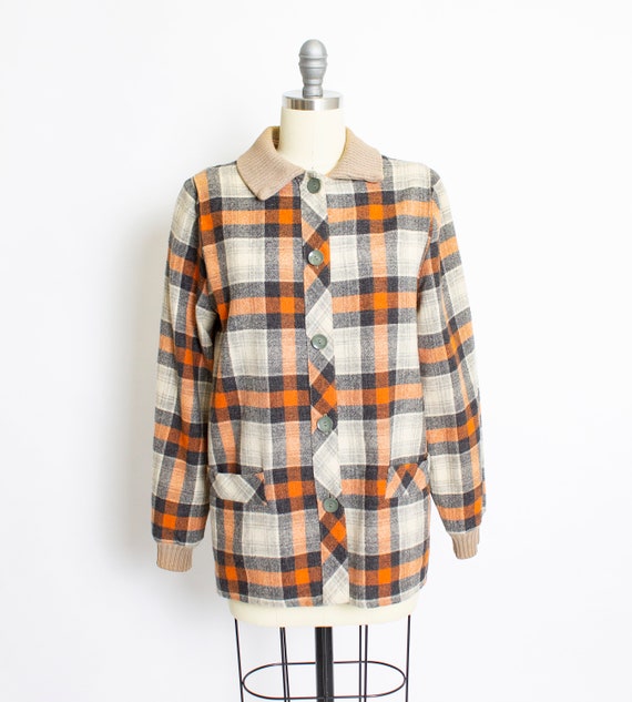 Vintage 1950s WOOL Jacket 49ER Plaid Sportswear 50