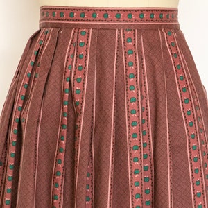 1950s Full Skirt Cotton Novelty Print M image 4