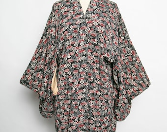 1960s Haori Rayon Japanese Jacket Robe