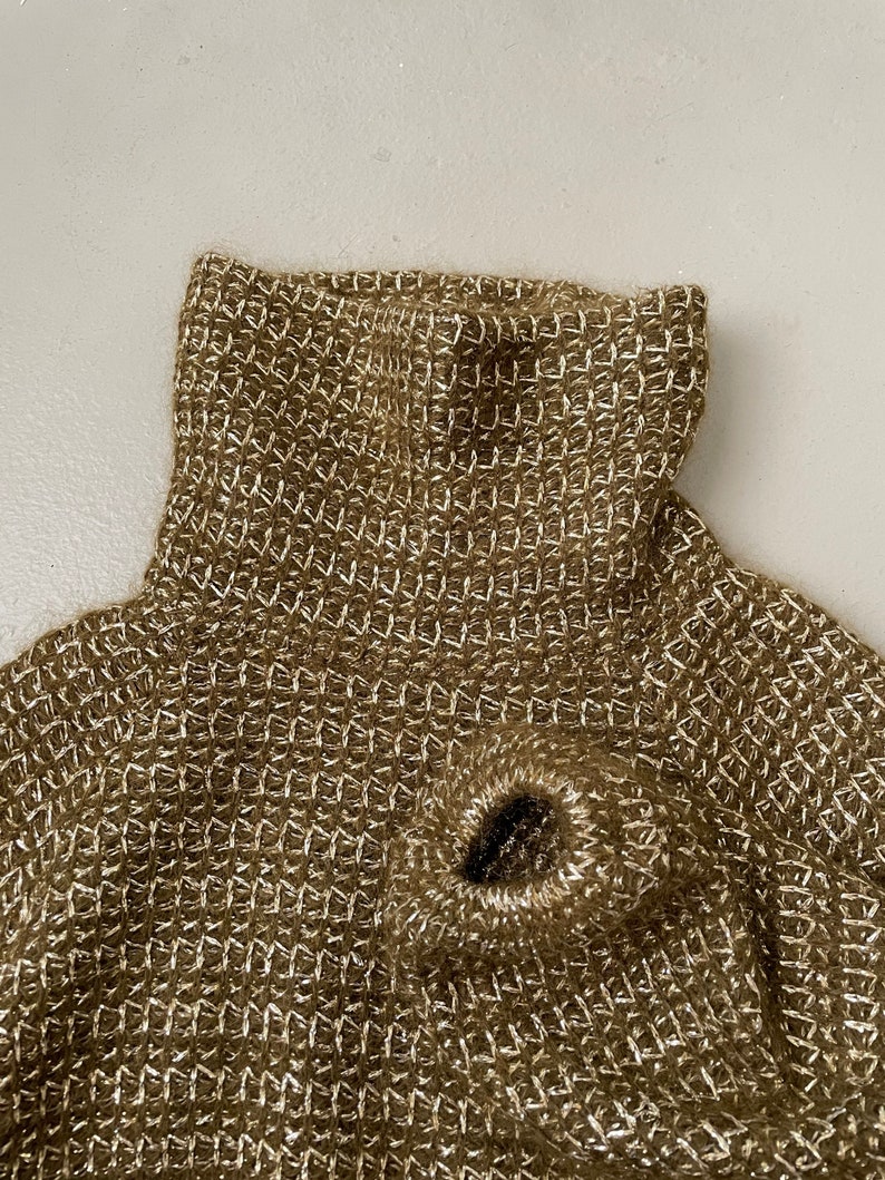 1970s Anne Klein Sweater Mohair Turtleneck M image 9