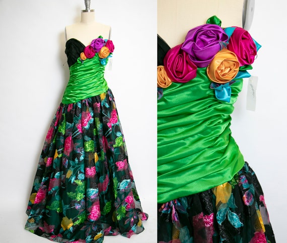 1980s Eugene Alexander Dress Deadstock Strapless G