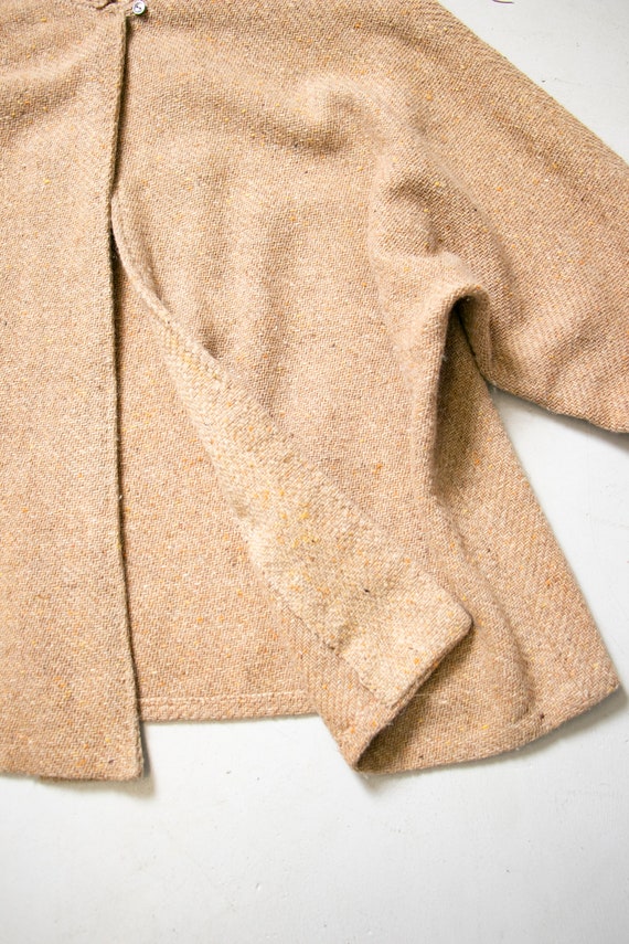 1980s Sweater Wool Woven Cardigan S - image 6