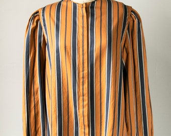 1980s Blouse Christian Dior Button Up M
