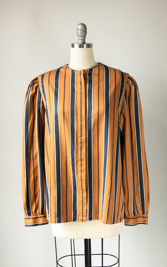 1980s Blouse Christian Dior Button Up M