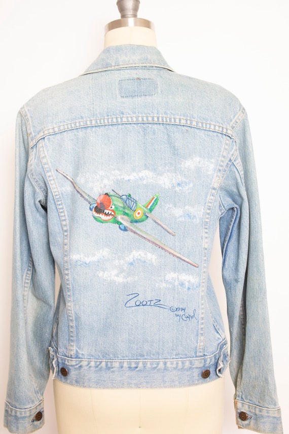 Vintage Levi's Denim Jacket 1970s Hand Painted S