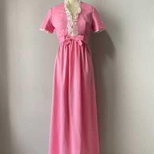 1970s Maxi Dress Pink Lorrie Deb S