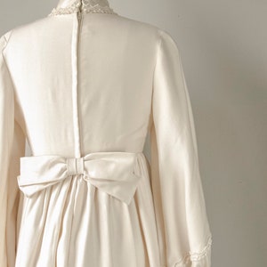 1960s Maxi Dress Emma Domb Wedding Gown Cream S image 10