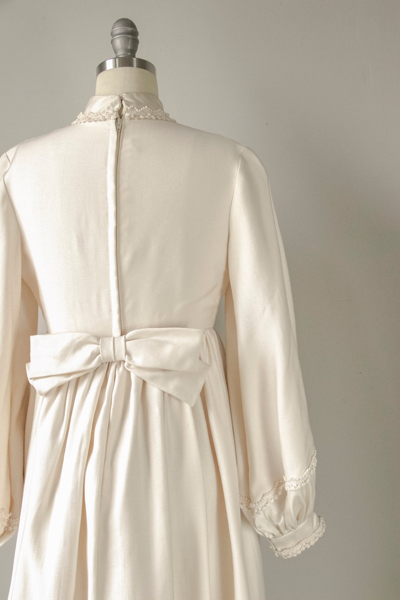 1960s Maxi Dress Emma Domb Wedding Gown Cream S image 10