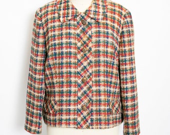 1960s Jacket Tweed Wool Cropped Mod S