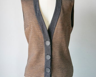 1960s Wool Knit Vest Top M