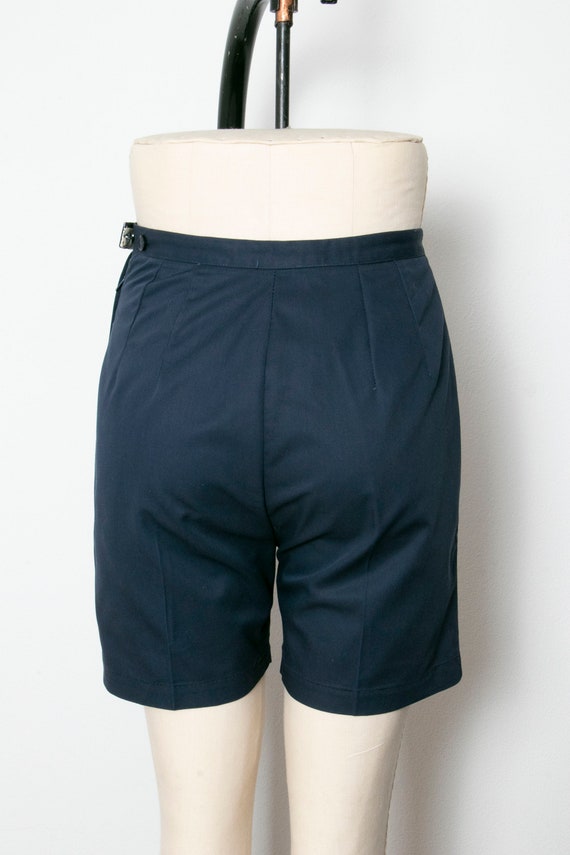 1960s Shorts High Waist Cotton Pin Up S - image 2
