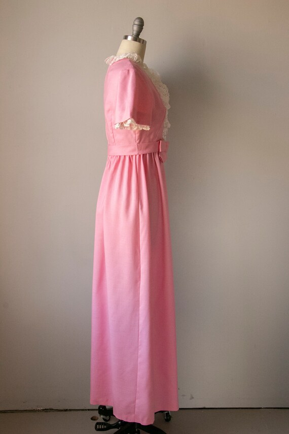 1970s Maxi Dress Pink Lorrie Deb S - image 4
