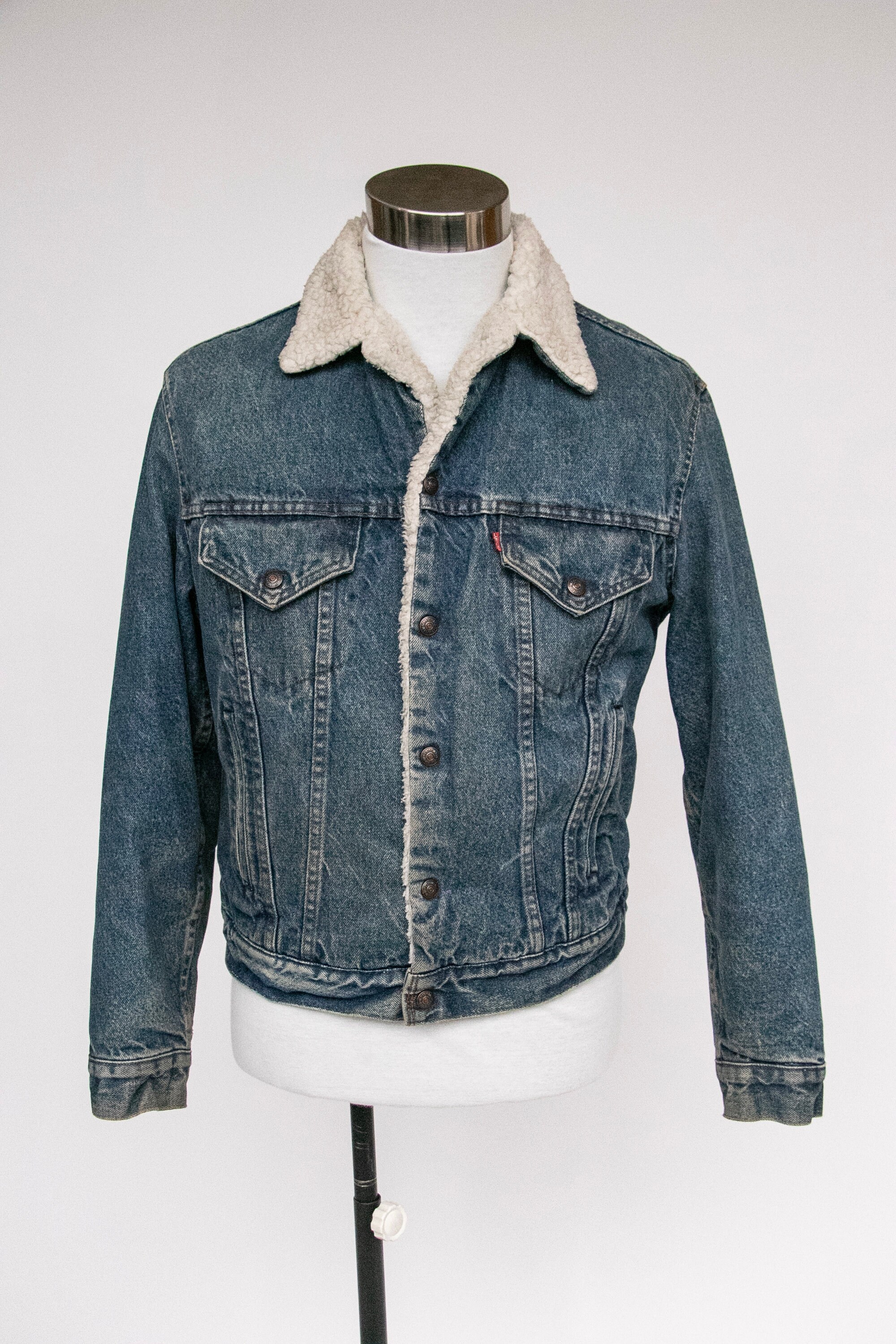 1980s Levi's Denim Sherpa Jacket Fleece M - Etsy UK