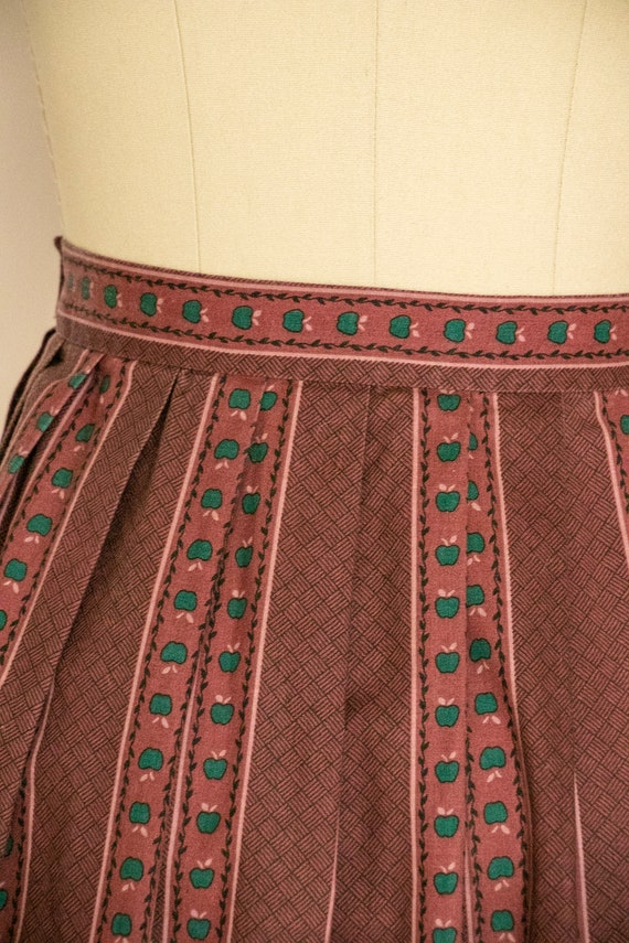 1950s Full Skirt Cotton Novelty Print M - image 3