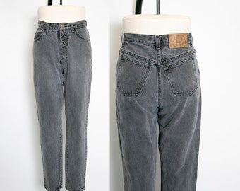 1990s Jeans Cotton Denim Black Faded 28" x 31"