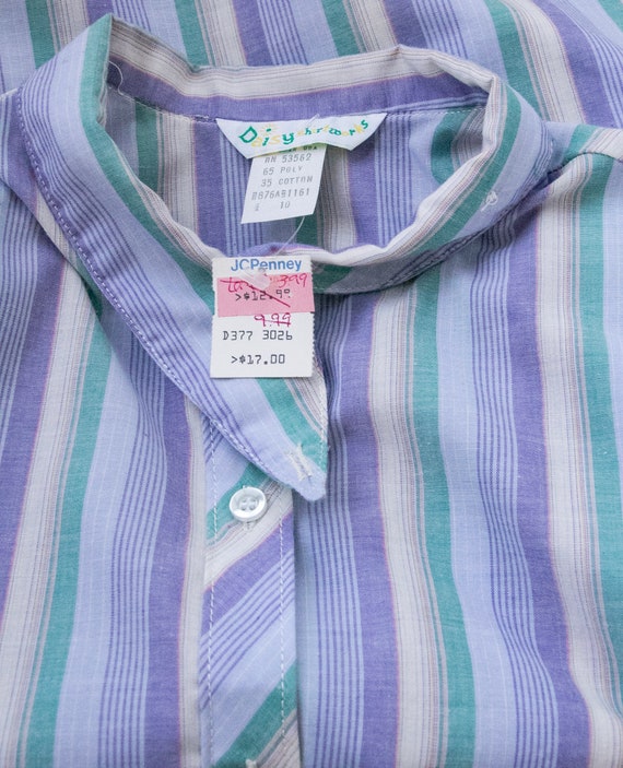 1970s Blouse Striped Top Deadstock XS - Etsy Canada