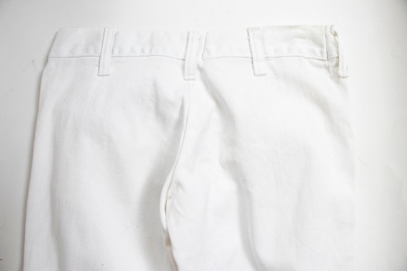 1970s Sailor Pants White Cotton Flare Bells XS P - image 8