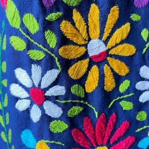 1970s Maxi Dress Mexican Embroidered Cotton S image 7