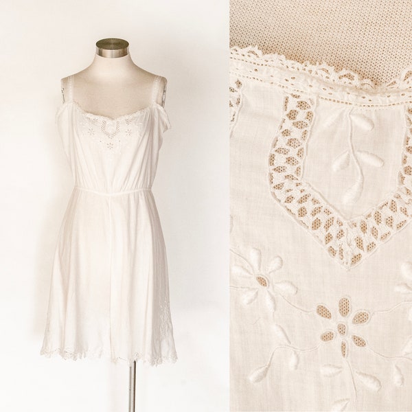 1920s Romper White Cotton Lingerie Step In S