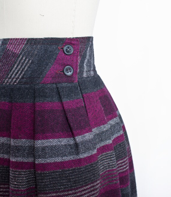 1980s Skirt DVF Diane Von Furstenberg Wool Stripe… - image 5