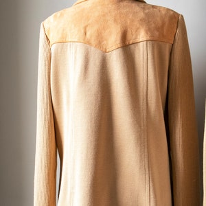 1970s Ensemble Deadstock Knit Suede Pants Jacket L image 6