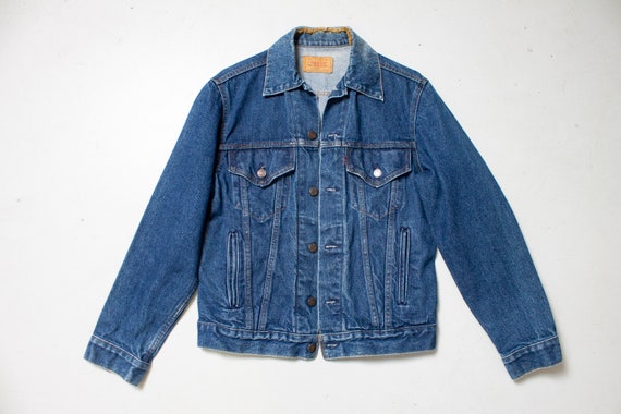 LEVI'S Denim Jacket 1980s Blue Jean M 38" - image 6