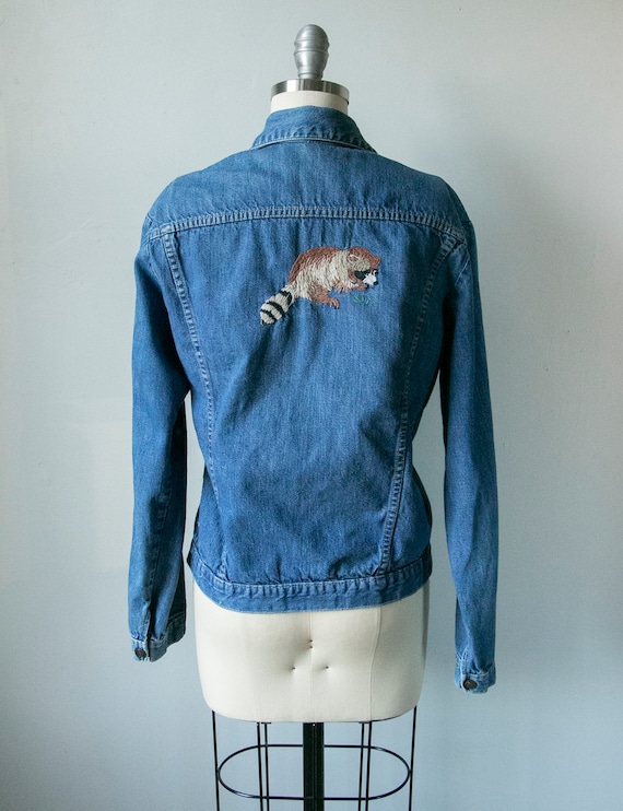 1970s Denim Shirt Jacket Kids Embroidered