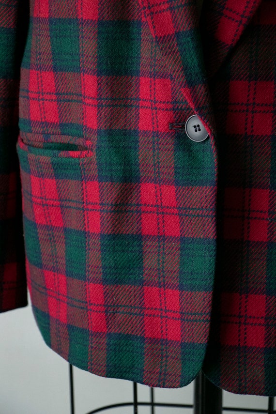 1990s Blazer Jacket Pendleton Plaid Wool XL - image 5
