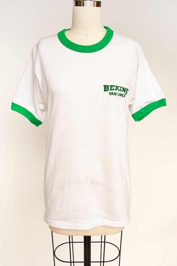 1970s T-shirt Green Ringer Tee Screen Stars S/M - Etsy