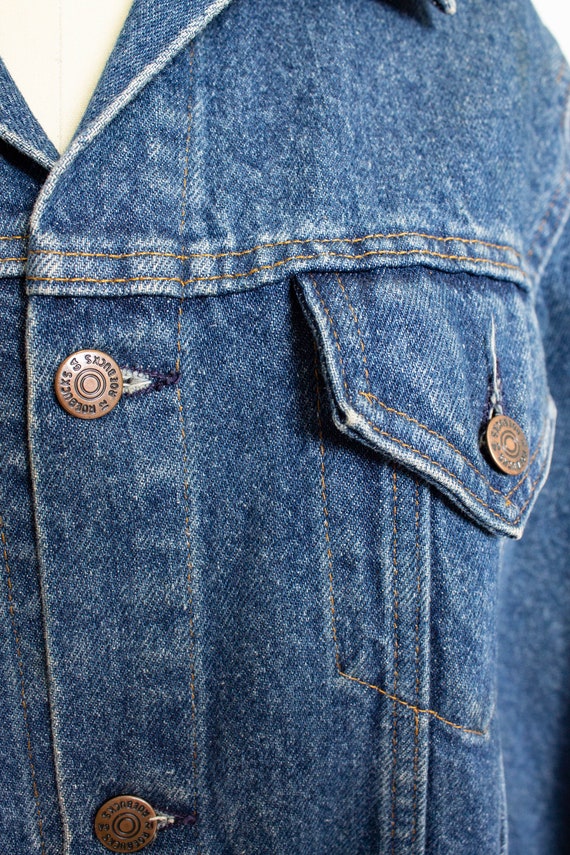 1970s Denim Jacket Jean Roebucks Cotton S - image 6