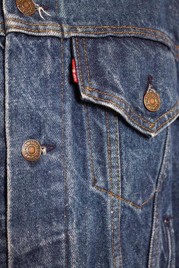LEVI'S Denim Jacket 1980s Blue Jean M 38" - image 8
