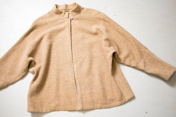 1980s Sweater Wool Woven Cardigan S - image 5