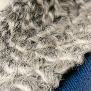 1960s Coat Wool Blue Cropped Persian Lamb Fur S / M image 6