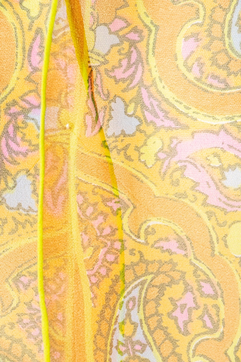 1970s Silk Chiffon Sheer Scarf Burmel Deadstock image 8