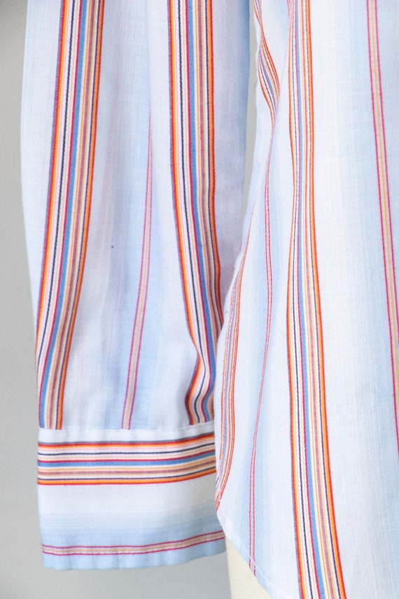 1970s Blouse Striped Top XS - image 6