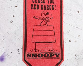 Awesome Vintage 60's SNOOPY Peanuts Felt Pennants - CHOOSE