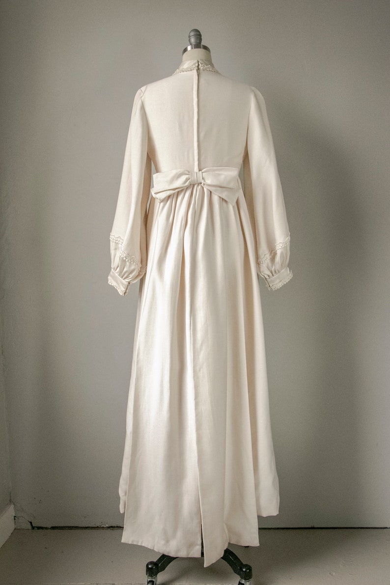 1960s Maxi Dress Emma Domb Wedding Gown Cream S image 2