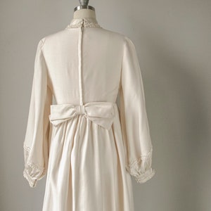 1960s Maxi Dress Emma Domb Wedding Gown Cream S image 4