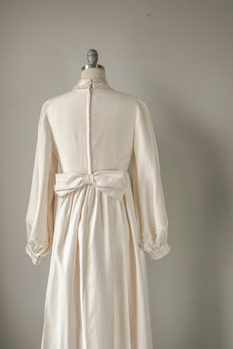 1960s Maxi Dress Emma Domb Wedding Gown Cream S image 4