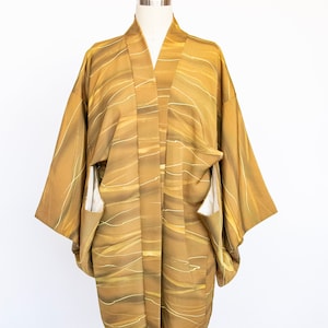 1950s Haori Rayon Crepe Lounge Robe