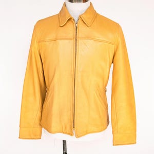 1970s Men's Buckskin Leather Jacket Zip up M - Etsy