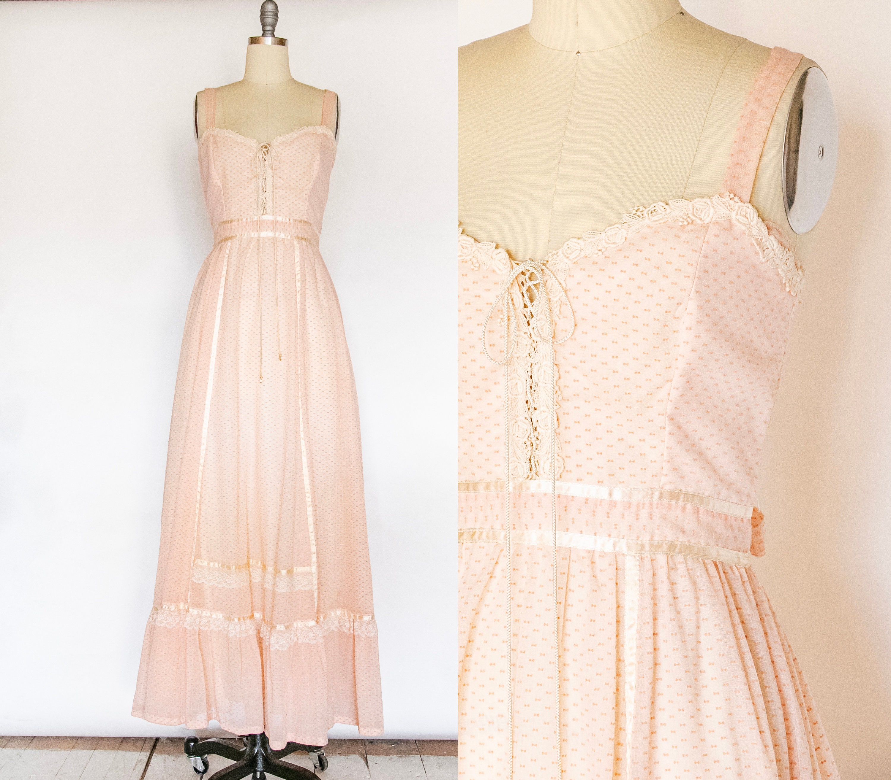 1970s Gunne Sax Dress Sleeveless Corset Maxi XS Sz 7 - Etsy 1970s Gunne Sax Dress Sleeveless Corset Maxi XS Sz 7 - Etsy