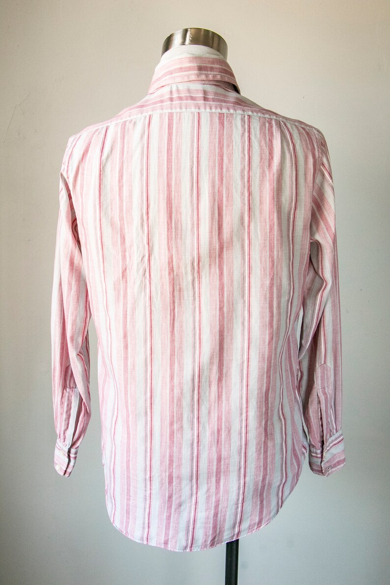 1970s Shirt Men's Striped Nordstrom M image 3