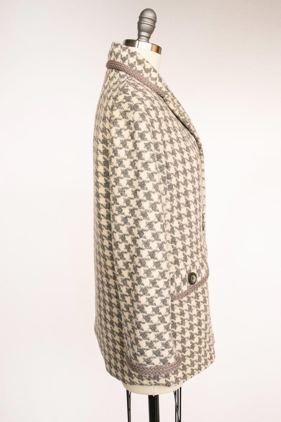 1960s Wool Jacket Houndstooth Mod Coat S - image 5