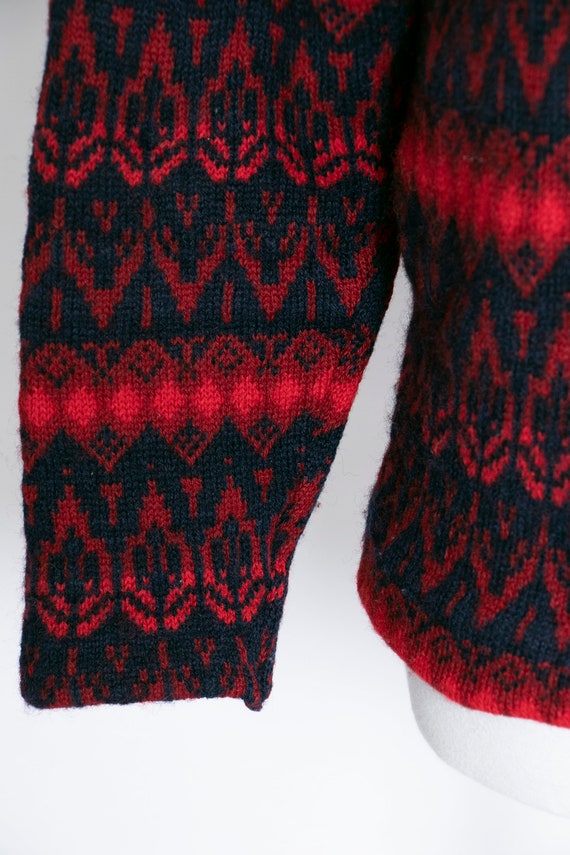 1970s Sweater Wool Knit Scandinavian Small - image 6