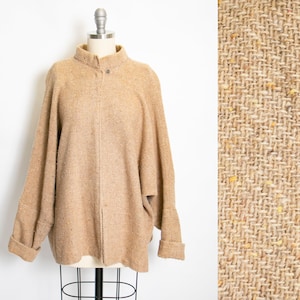 1980s Sweater Wool Woven Cardigan S