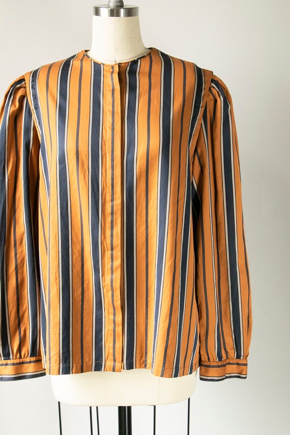 1980s Blouse Christian Dior Button Up M - image 3