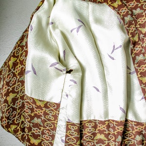 1950s Haori Rayon Crepe Butterfly Lounge Robe image 8