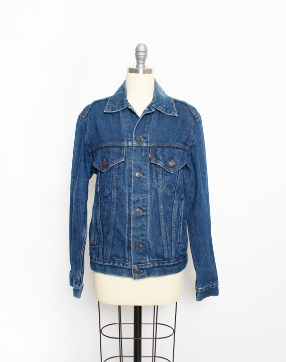 LEVI'S Denim Jacket 1980s Blue Jean M 38" - image 1