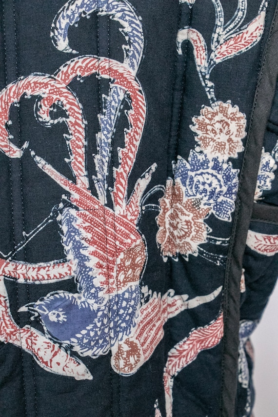1970s Cotton Quilted Jacket Batik M - image 2